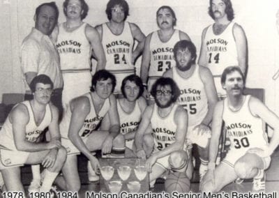 1978, 1980 and 1984 Molson Canadian Senior Men’s Basketball – Team